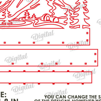 Intra απο ξύλο plywood 3mm-4mm πάχος Τρισδιάστατη Lightbox. Σκηνή της Φύσης Δίασταση 30x20 cm INTRAFABR-122456388 - Image 2