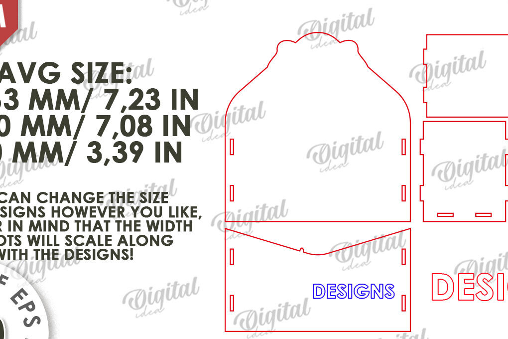 Intra απο ξύλο plywood 3mm-4mm πάχος 3D Love Letter Κουτί δώρου Δίασταση 15x15 cm INTRAFABR-112455264 - Image 3