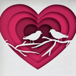 Intra απο ξύλο plywood 3mm-4mm πάχος 3D Love , Paper Cut Shadow Box Δίασταση 30x30 cm INTRAFABR-58448696