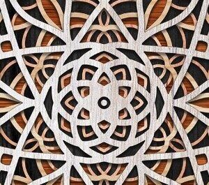 Intra απο ξύλο plywood 3mm-4mm πάχος Ψηφιακή 3D Mandala Δίασταση 30x30 cm INTRAFABR-32594240 - Image 4