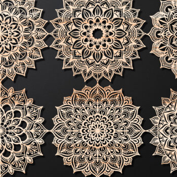 Intra απο ξύλο plywood 3mm-4mm πάχος Τρισδιάστατη δέσμη Mandala για Cricut Δίασταση 30x30 cm INTRAFABR-124398688 - Image 1