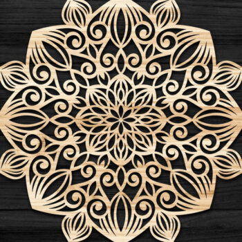 Intra απο ξύλο plywood 3mm-4mm πάχος 3D Mandala ting SV Δίασταση 30x30 cm INTRAFABR-74273526 - Image 1