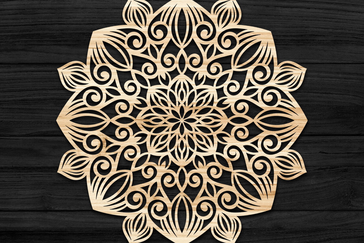 Intra απο ξύλο plywood 3mm-4mm πάχος 3D Mandala ting SV Δίασταση 30x30 cm INTRAFABR-74273526