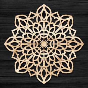 Intra απο ξύλο plywood 3mm-4mm πάχος Τρισδιάστατη Mandala Δίασταση 30x30 cm INTRAFABR-69577321 - Image 1