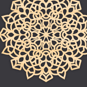 Intra απο ξύλο plywood 3mm-4mm πάχος Τρισδιάστατη Mandala Δίασταση 30x30 cm INTRAFABR-86061834 - Image 1