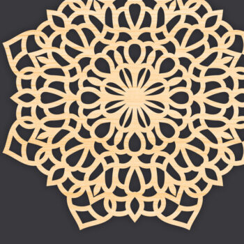 Intra απο ξύλο plywood 3mm-4mm πάχος Τρισδιάστατη Mandala Δίασταση 30x30 cm INTRAFABR-86061845 - Image 1