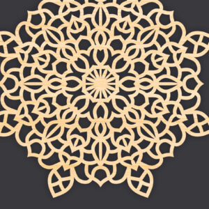 Intra απο ξύλο plywood 3mm-4mm πάχος Τρισδιάστατη Mandala Δίασταση 30x30 cm INTRAFABR-86061857