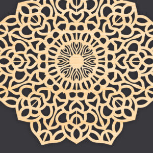 Intra απο ξύλο plywood 3mm-4mm πάχος Τρισδιάστατη Mandala Δίασταση 30x30 cm INTRAFABR-86061865