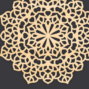Intra απο ξύλο plywood 3mm-4mm πάχος Τρισδιάστατη Mandala Δίασταση 30x30 cm INTRAFABR-86061874