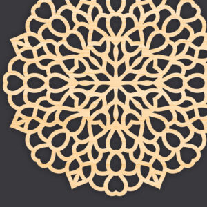 Intra απο ξύλο plywood 3mm-4mm πάχος Τρισδιάστατη Mandala Δίασταση 30x30 cm INTRAFABR-86061886