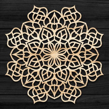 Intra απο ξύλο plywood 3mm-4mm πάχος Τρισδιάστατη Mandala Δίασταση 30x30 cm INTRAFABR-69577760 - Image 1