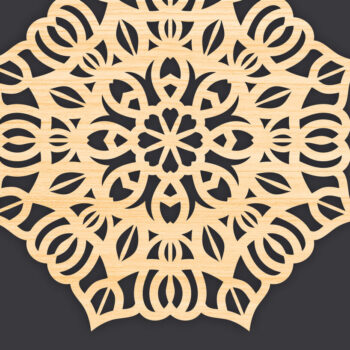 Intra απο ξύλο plywood 3mm-4mm πάχος Τρισδιάστατη Mandala Δίασταση 30x30 cm INTRAFABR-86061899 - Image 1