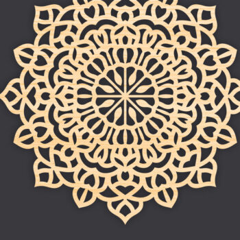 Intra απο ξύλο plywood 3mm-4mm πάχος Τρισδιάστατη Mandala Δίασταση 30x30 cm INTRAFABR-86061920 - Image 1