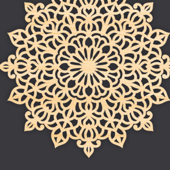 Intra απο ξύλο plywood 3mm-4mm πάχος Τρισδιάστατη Mandala Δίασταση 30x30 cm INTRAFABR-86061928 - Image 1