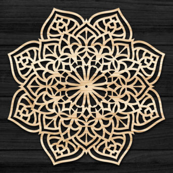 Intra απο ξύλο plywood 3mm-4mm πάχος Τρισδιάστατη Mandala Δίασταση 30x30 cm INTRAFABR-69577928 - Image 1