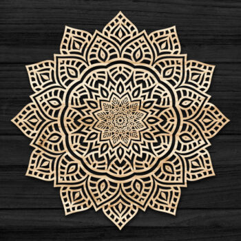 Intra απο ξύλο plywood 3mm-4mm πάχος Τρισδιάστατη Mandala Δίασταση 30x30 cm INTRAFABR-69579041 - Image 1