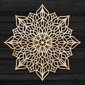 Intra απο ξύλο plywood 3mm-4mm πάχος Τρισδιάστατη Mandala Δίασταση 30x30 cm INTRAFABR-69579217 - Image 1