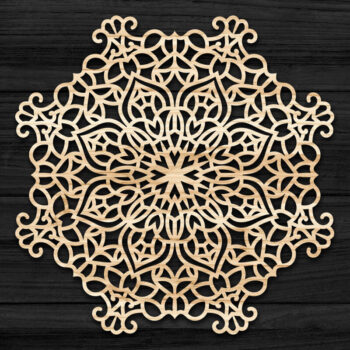 Intra απο ξύλο plywood 3mm-4mm πάχος Τρισδιάστατη Mandala Δίασταση 30x30 cm INTRAFABR-69580780 - Image 1