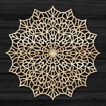 Intra απο ξύλο plywood 3mm-4mm πάχος Τρισδιάστατη Mandala Δίασταση 30x30 cm INTRAFABR-69581039 - Image 1