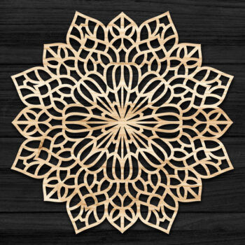 Intra απο ξύλο plywood 3mm-4mm πάχος Τρισδιάστατη Mandala Δίασταση 30x30 cm INTRAFABR-69581158 - Image 1