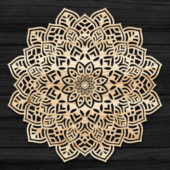 Intra απο ξύλο plywood 3mm-4mm πάχος Τρισδιάστατη Mandala Δίασταση 30x30 cm INTRAFABR-69573713 - Image 1