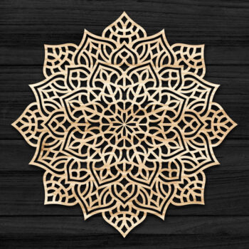 Intra απο ξύλο plywood 3mm-4mm πάχος Τρισδιάστατη Mandala Δίασταση 30x30 cm INTRAFABR-69581483 - Image 1