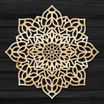 Intra απο ξύλο plywood 3mm-4mm πάχος Τρισδιάστατη Mandala Δίασταση 30x30 cm INTRAFABR-69581815 - Image 1