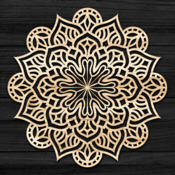 Intra απο ξύλο plywood 3mm-4mm πάχος Τρισδιάστατη Mandala Δίασταση 30x30 cm INTRAFABR-69581986 - Image 1