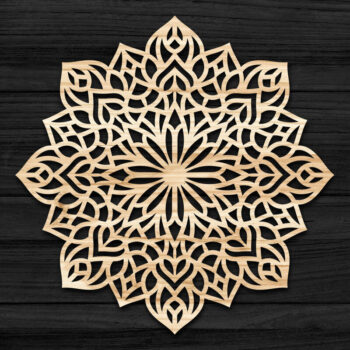 Intra απο ξύλο plywood 3mm-4mm πάχος Τρισδιάστατη Mandala Δίασταση 30x30 cm INTRAFABR-69582588 - Image 1