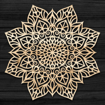 Intra απο ξύλο plywood 3mm-4mm πάχος Τρισδιάστατη Mandala Δίασταση 30x30 cm INTRAFABR-69582779 - Image 1