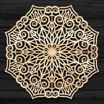 Intra απο ξύλο plywood 3mm-4mm πάχος Τρισδιάστατη Mandala Δίασταση 30x30 cm INTRAFABR-69582870 - Image 1