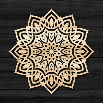 Intra απο ξύλο plywood 3mm-4mm πάχος Τρισδιάστατη Mandala Δίασταση 30x30 cm INTRAFABR-69574219 - Image 1