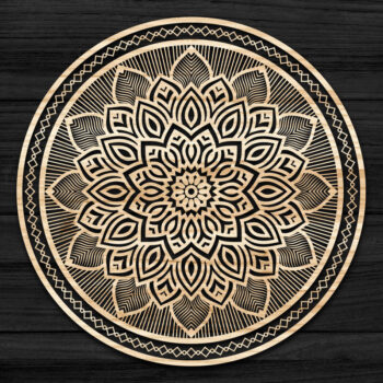 Intra απο ξύλο plywood 3mm-4mm πάχος Τρισδιάστατη Mandala Δίασταση 30x30 cm INTRAFABR-69583790 - Image 1