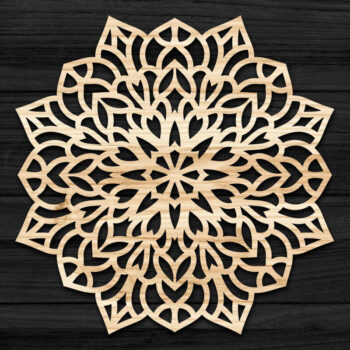 Intra απο ξύλο plywood 3mm-4mm πάχος Τρισδιάστατη Mandala Δίασταση 30x30 cm INTRAFABR-69584204 - Image 1