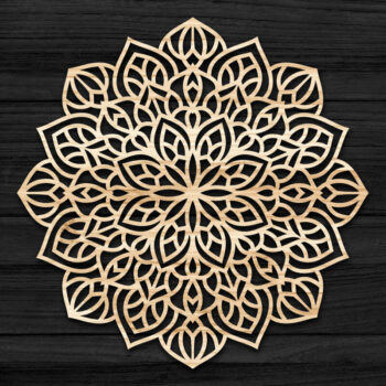 Intra απο ξύλο plywood 3mm-4mm πάχος Τρισδιάστατη Mandala Δίασταση 30x30 cm INTRAFABR-69584405 - Image 1