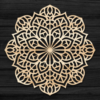 Intra απο ξύλο plywood 3mm-4mm πάχος Τρισδιάστατη Mandala Δίασταση 30x30 cm INTRAFABR-69584592 - Image 1