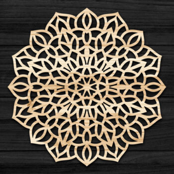 Intra απο ξύλο plywood 3mm-4mm πάχος Τρισδιάστατη Mandala Δίασταση 30x30 cm INTRAFABR-69584730 - Image 1