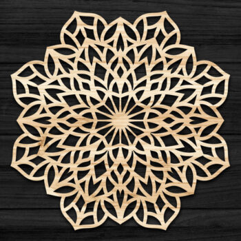 Intra απο ξύλο plywood 3mm-4mm πάχος Τρισδιάστατη Mandala Δίασταση 30x30 cm INTRAFABR-69584800 - Image 1