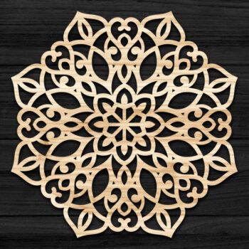 Intra απο ξύλο plywood 3mm-4mm πάχος Τρισδιάστατη Mandala Δίασταση 30x30 cm INTRAFABR-69585130 - Image 1