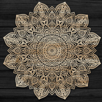 Intra απο ξύλο plywood 3mm-4mm πάχος Τρισδιάστατη Mandala Δίασταση 30x30 cm INTRAFABR-73486587 - Image 1