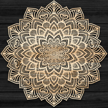 Intra απο ξύλο plywood 3mm-4mm πάχος Τρισδιάστατη Mandala Δίασταση 30x30 cm INTRAFABR-73486819 - Image 1