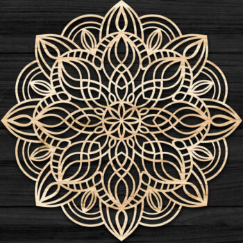 Intra απο ξύλο plywood 3mm-4mm πάχος Τρισδιάστατη Mandala Δίασταση 30x30 cm INTRAFABR-73586466 - Image 1