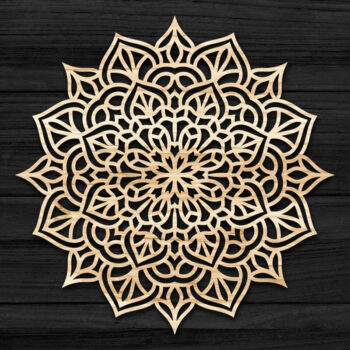 Intra απο ξύλο plywood 3mm-4mm πάχος Τρισδιάστατη Mandala Δίασταση 30x30 cm INTRAFABR-69575702 - Image 1