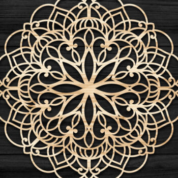 Intra απο ξύλο plywood 3mm-4mm πάχος Τρισδιάστατη Mandala Δίασταση 30x30 cm INTRAFABR-74273045 - Image 1