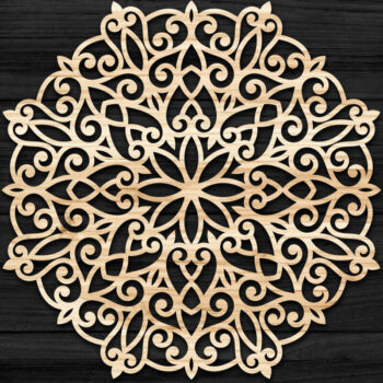 Intra απο ξύλο plywood 3mm-4mm πάχος Τρισδιάστατη Mandala Δίασταση 30x30 cm INTRAFABR-74274765 - Image 1
