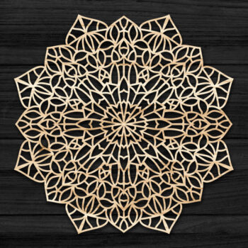 Intra απο ξύλο plywood 3mm-4mm πάχος Τρισδιάστατη Mandala Δίασταση 30x30 cm INTRAFABR-69576239 - Image 1