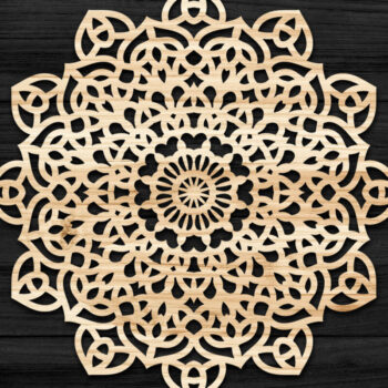 Intra απο ξύλο plywood 3mm-4mm πάχος Τρισδιάστατη Mandala Δίασταση 30x30 cm INTRAFABR-74276601 - Image 1