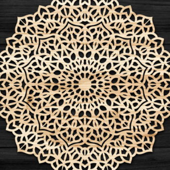 Intra απο ξύλο plywood 3mm-4mm πάχος Τρισδιάστατη Mandala Δίασταση 30x30 cm INTRAFABR-74276879 - Image 1