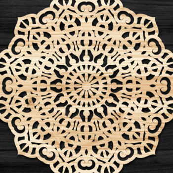 Intra απο ξύλο plywood 3mm-4mm πάχος Τρισδιάστατη Mandala Δίασταση 30x30 cm INTRAFABR-74277245 - Image 1