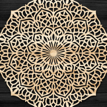 Intra απο ξύλο plywood 3mm-4mm πάχος Τρισδιάστατη Mandala Δίασταση 30x30 cm INTRAFABR-74277638 - Image 1